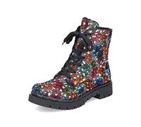 Rieker donna Stivaletti Y2440, signora Stivaletti allacciati,boots,stivaletto,mezza scarpa,stivaletto con lacci,bianco (multi / 90),36 EU / 3.5 UK