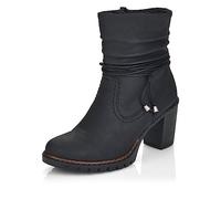 Rieker donna Stivaletti Y2591, signora Bottini,boots,stivale,mezzo stivale,scarpa di transizione,scarpa invernale,foderato,nero (schwarz / 01),36 EU / 3.5 UK