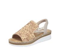 Rieker Donna V1268 Sandali, Beige, 42 EU