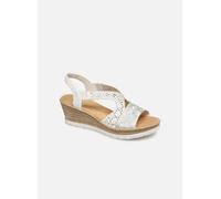 Rieker Donna Sandali 61916, Signora Sandali con Piattaforma,Sandalo con Plateau,Scarpa Estiva,Comodo,Suola Spessa,Bianco (Weiss / 80),42 EU / 8 UK