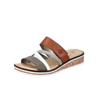Rieker Faye Womens Low Wedge Sandals 37 Olive Multi