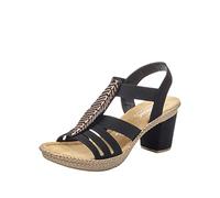 Rieker Frühjahr/Sommer 66526, Sandali a Punta Chiusa Donna, Nero (Black 00), 40 EU