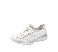 Rieker Frühjahr/Sommer L32P2, Sneaker Infilare Donna, Bianco (Weiss/Argento/Silverflower/80 80), 39 EU