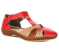 RIEKER Gancio & Ciclo Cinturino Fissare Pompe Donna Sandali IN Rosso Vari UK 4 -