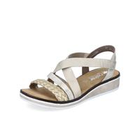 Rieker Kaz Womens Sandals 42 EU Gold/Beige/Muschel