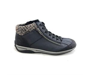 Rieker L5223 Donna Stivali alla moda, Black Pazfik Terra 01, 37 EU