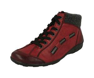 Rieker L6543 - Scarpe da Ginnastica Alte Donna, Rosso (Wine/Anthrazit), 44 EU