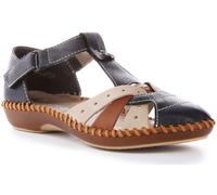 RIEKER M1655-14 Gancio E Anello Sandali Punta Chiusa Blu Beige Da Donna UK 4 - 8