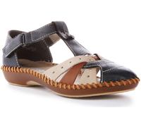 RIEKER M1655-14 Gancio E Anello Sandali Punta Chiusa Blu Beige Da Donna UK 4 - 8