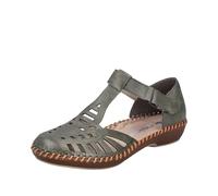 Rieker M1688, Sandali con Cinturino alla Caviglia Donna, Verde, 39 EU