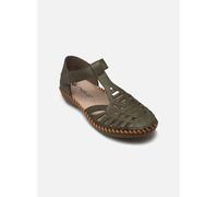 Rieker M1688, Sandali con Cinturino alla Caviglia Donna, Verde, 39 EU