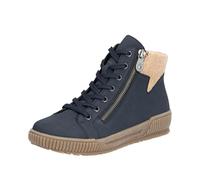 Rieker N0709, Stivali Stringati Donna, Blu, 42 EU Larga