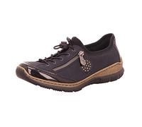 Rieker N3268 - Sneaker Infilare Donna, Blu (Schwarz/Pazifik/baltik/Schwarz 01), 38 EU