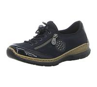Rieker N3268 - Sneaker Infilare Donna, Blu (Schwarz/Pazifik/baltik/Schwarz 01), 39 EU