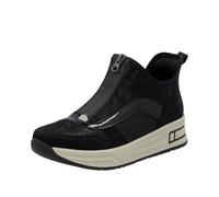Rieker N8151-00 - Stivali da donna in tessuto e sintetico, colore: Nero, Nero combinato, 36 EU