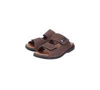 Rieker Pantolette Da Uomo Slipper Ciabatte In Pelle Larghe 25590-25 Marrone