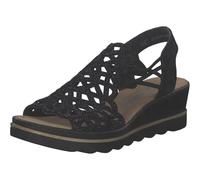 Rieker Sandali da donna 67465 con zeppa, Nero, 39 EU
