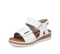 Rieker Sandali da donna con zeppa V4181, sandali da donna, bianco 80., 43 EU