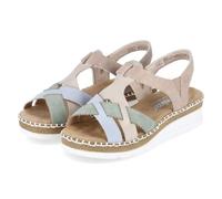 Rieker Sandali da donna V1269 con zeppa, multicolore, 38 EU