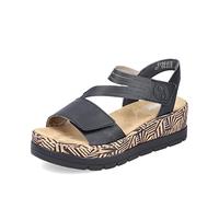 Rieker Sandali da donna V3964, sandali da donna, Nero 02., 42 EU Stretta