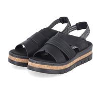 Rieker Sandali da donna V4959 con zeppa, nero, 39 EU