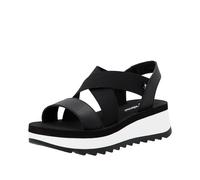 Rieker Sandali da donna W3053 con zeppa, nero, 39 EU, Nero, 39 EU
