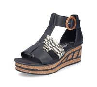 Rieker Sandali Donna 68182, Numero:38 EU, Colore:Nero