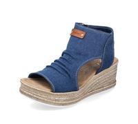 Rieker Sandali donna con gambo 68791 Blu 12. Taglia 40 EU