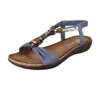 Rieker Sandali Estivi Donna Blu Con Elastici Slip On - V7568