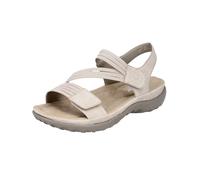 Rieker Donna Sandali 64870, Signora Sandali,Scarpa Estiva,Sandalo Estivo,Comodo,Piatto,Beige (Beige / 62),37 EU / 4 UK