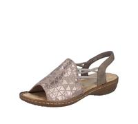 Rieker Sandalo da donna 608D1, beige, 39 EU