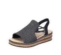 Rieker Sandalo da donna 62941, Nero, 40 EU