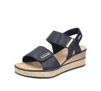 Rieker Sandalo da donna 63781 con zeppa, nero, 38 EU