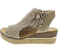 Rieker Sandalo da donna, 63791, beige, 41 EU, beige., 41 EU