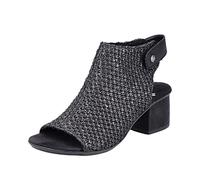 Rieker Sandalo da donna 64670, Nero, 36 EU