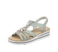 Rieker V0245, Sandali Donna, Verde, 38 EU