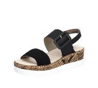 Rieker Sandalo da donna V3950, Nero, 39 EU