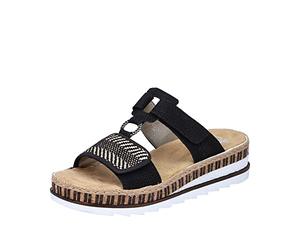Rieker Sandalo da donna V7947, Nero, 36 EU