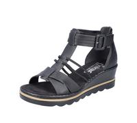 Rieker Sandalo Donna T-Strap Con Tacco A Cuneo E Parte Posteriore Chiuso 67480