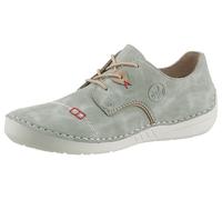 Rieker Donna Scarpe Stringate 52528, Signora Scarpe comode,Soletta Removibile,Scarpa Bassa Comfort,Lacci,Comodo,Verde (Grün / 52),40 EU / 6.5 UK