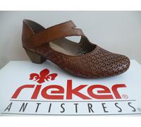 Rieker Scarpe Ballerine Da Donna In Pelle Marrone 41796