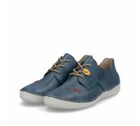 Rieker Scarpe Da Donna Stringate Scarpe Da Lavoro In Pelle 52528-14 Blu