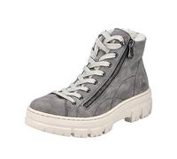 Rieker Schnürstiefel, Stivali Corti Donna, Grigio, 42 EU