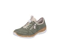 Rieker Donna Sneaker N42G0, Signora Sneaker Basse,Soletta Removibile,Scarpa Bassa,Tempo Libero,Sportivo,Verde (Grün / 52),39 EU / 6 UK