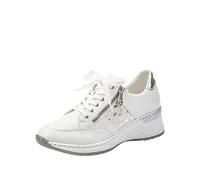 Rieker Sneaker da Donna N4322, Bianco Weiss Weiss Argento 80 80, 8 UK