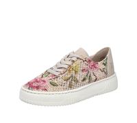 Rieker Sneaker Donna Flach Plateau N9919 Rete Floreale, Multicolore