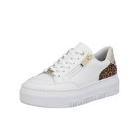 Rieker Sneakers Da Donna In Pelle Con Plateau E Motivo Leopardo M1900