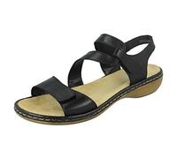 Rieker Damen 659C7 Sandalen, Sandali Donna, Schwarz, 39 EU
