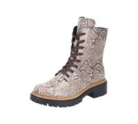 Rieker Stivaletti Biker Da Donna Con Plateau E Motivo Leopardo 72627