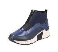 Rieker N6352, Stivali Corti Donna, Blu, 41 EU Larga